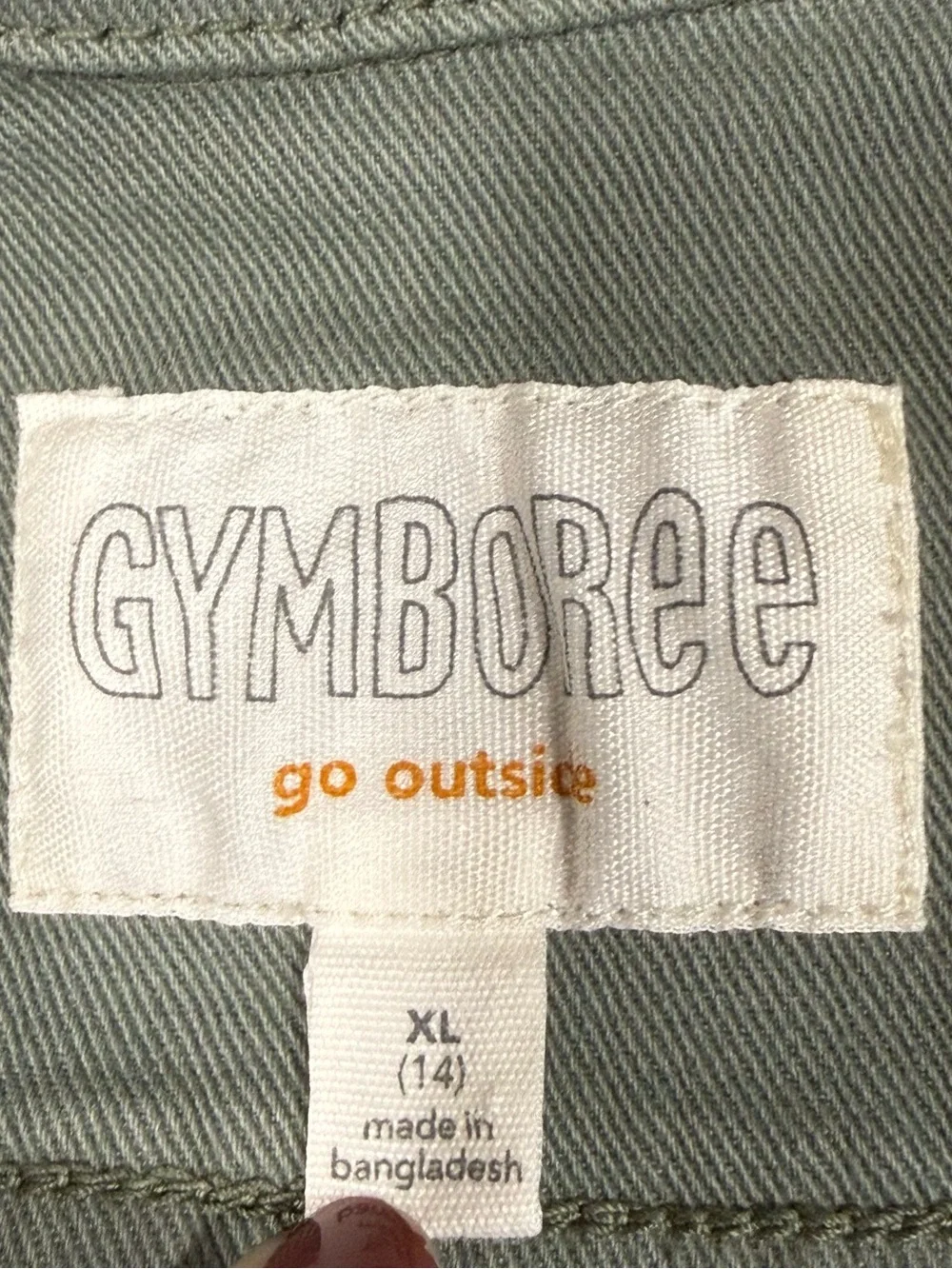 Gymboree Boys Olive Green Denim Jacket Size X-Large (14) back to school